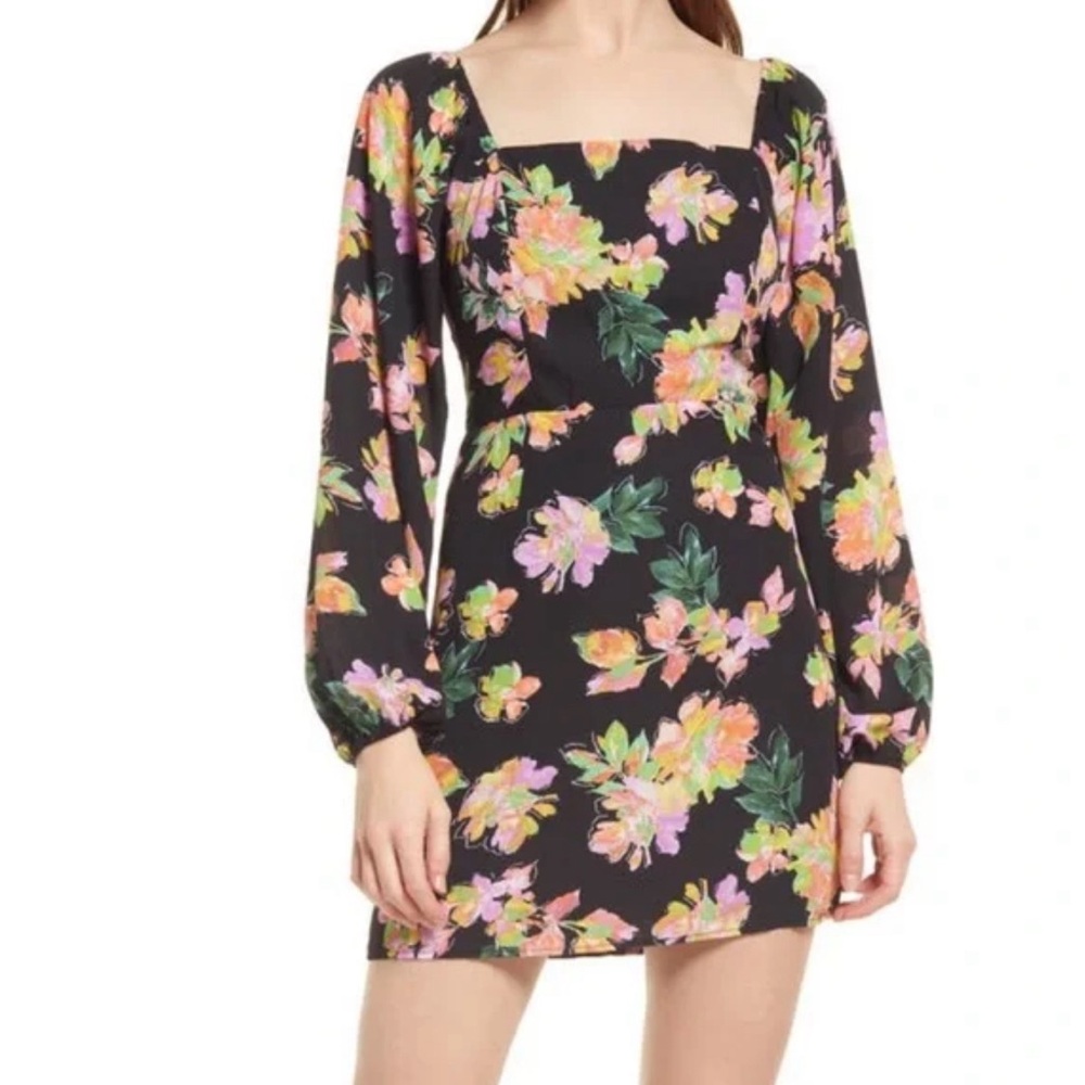 Lush Long-Sleeve Mini Dress NWT